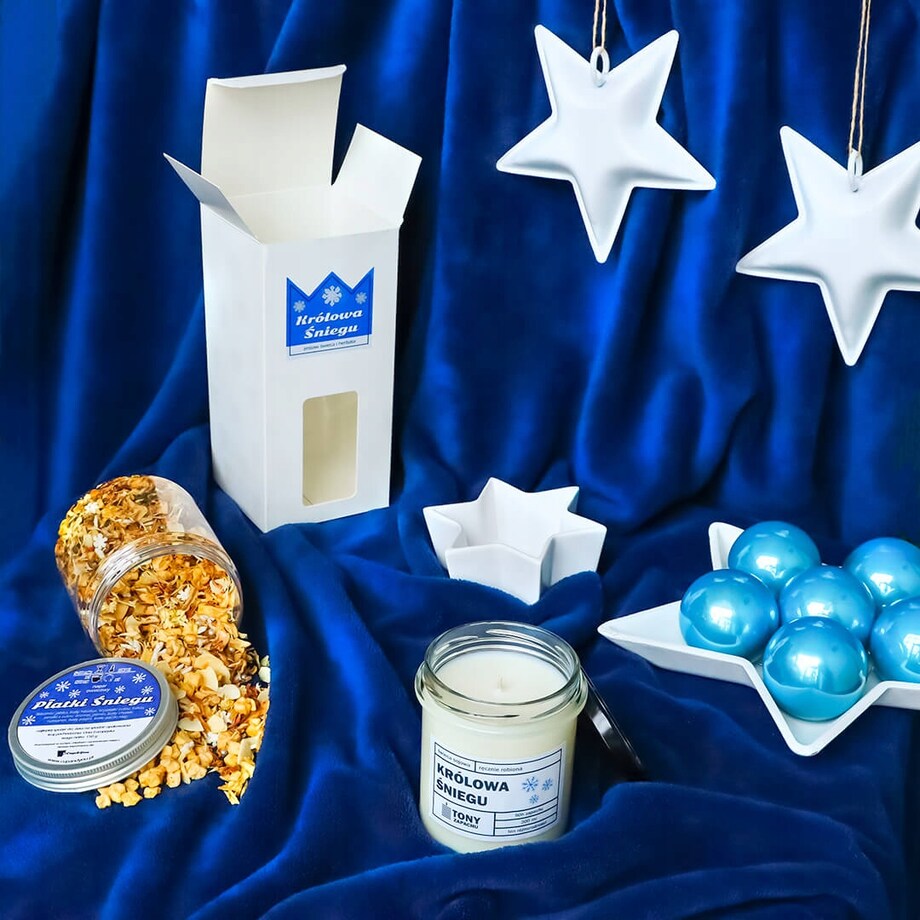 ŚWIĄTECZNY ZESTAW PREZENTOWY ŚWIECA ZAPACHOWA HERBATA SYPANA 150G PREZENT UPOMINEK POD CHOINKĘ NA ŚWIĘTA GWIAZDKĘ MIKOŁAJA BOŻE NARODZENIE DLA KOBIETY FACETA MĘŻCZYZNY