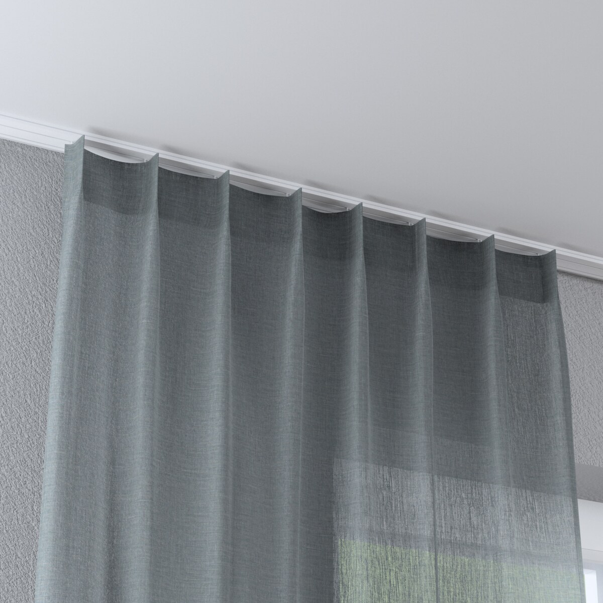 Zasłona na haczykach flex pojedynczych 130x260 szałwiowy