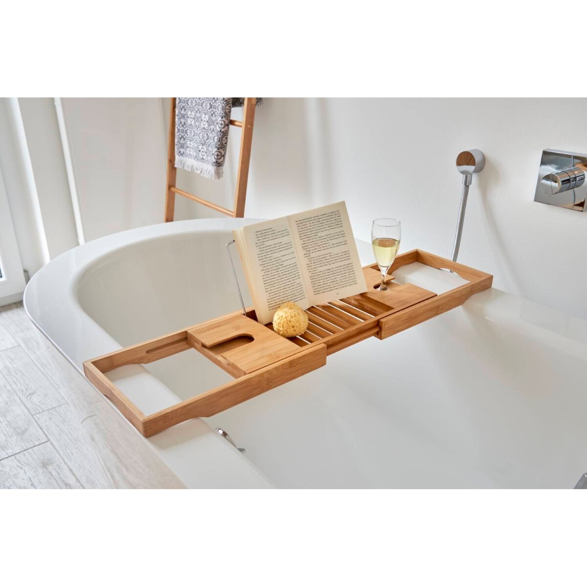 Półka łazienkowa na wannę, 100% bambus, ZELLER