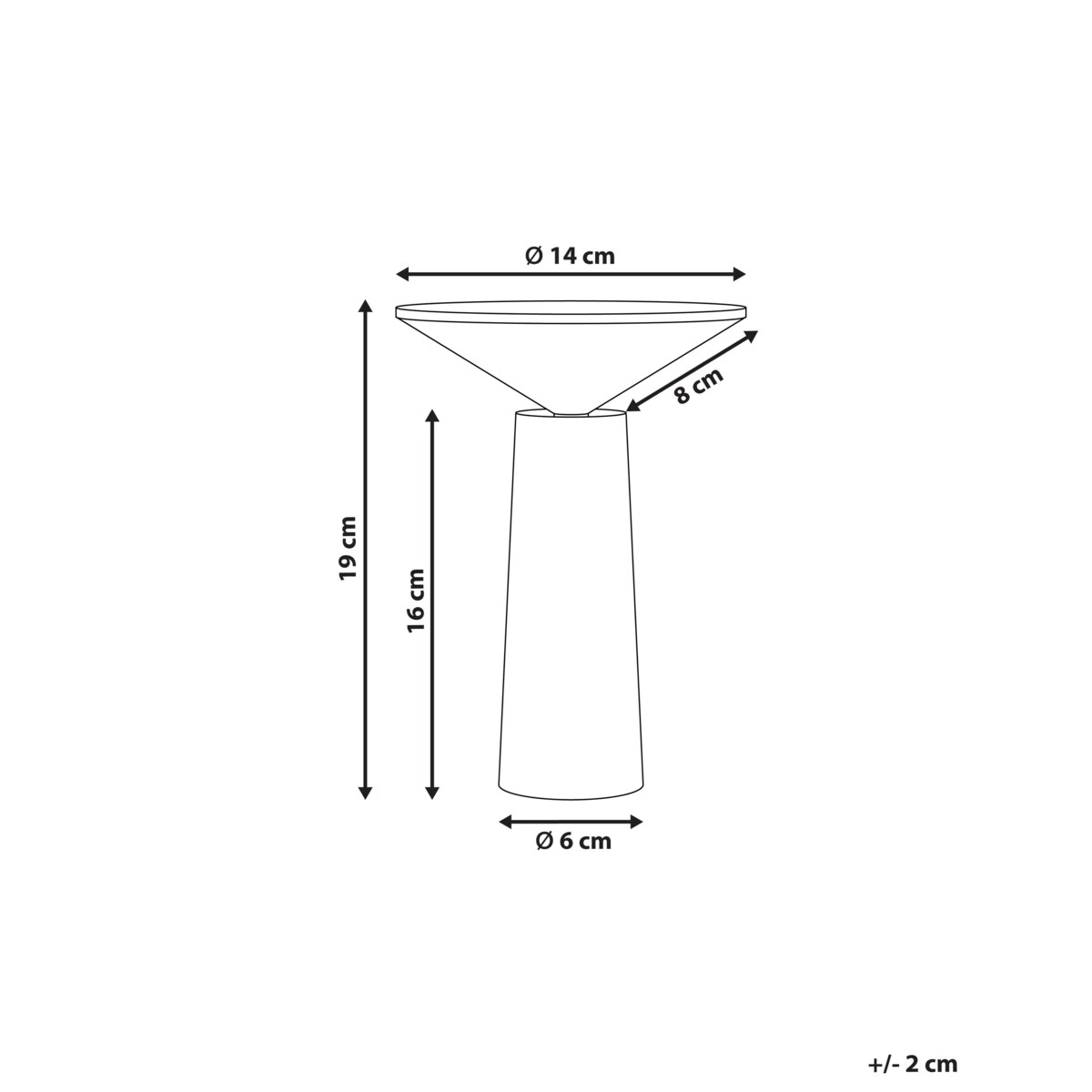 Bezprzewodowa lampa stołowa metalowa czarna LEVIRA