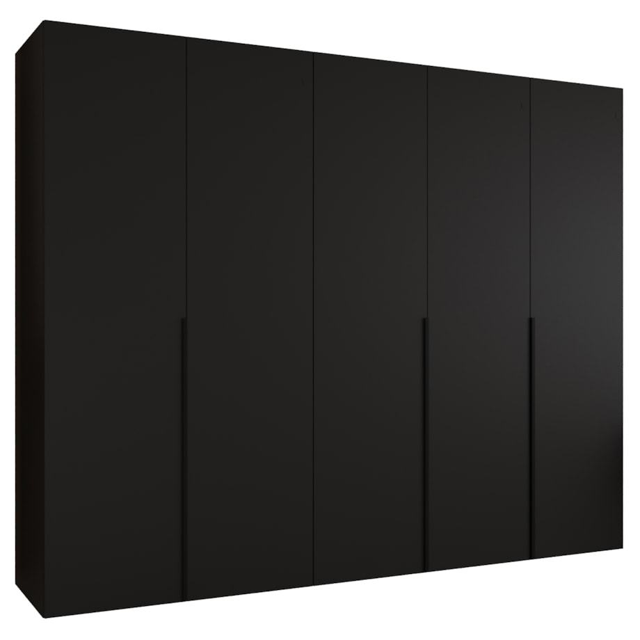 Szafa uchylna otwierana ALICANTE 1 250 wys. 202 cm Czarny + u. Czarny