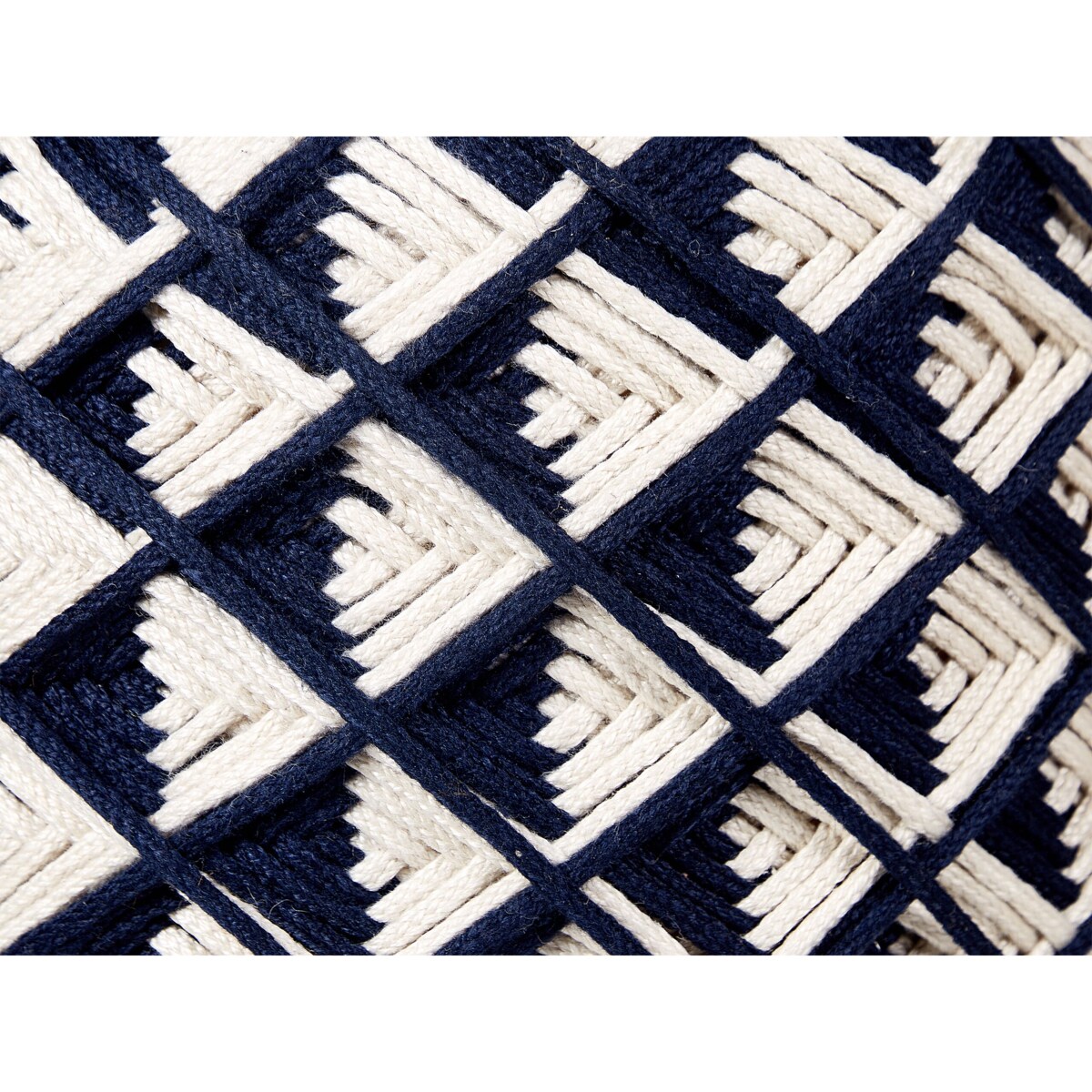 Puf ogrodowy 50 cm granatowy z beżowym KAWAN