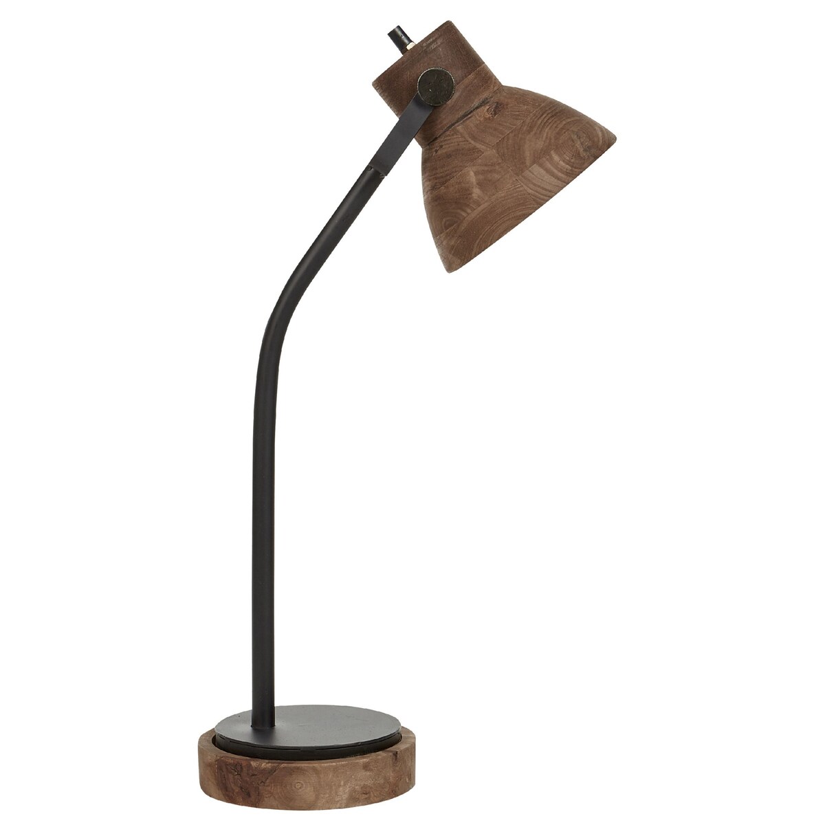 Lampa biurkowa KOLAR Drewno mango Ciemnobrązowy