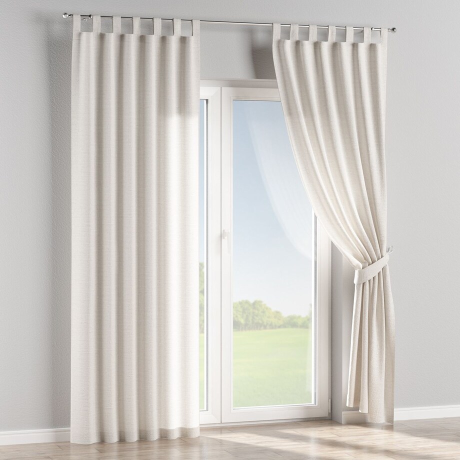 Zasłona na szelkach 1 szt. 130x260 śmietankowy biały