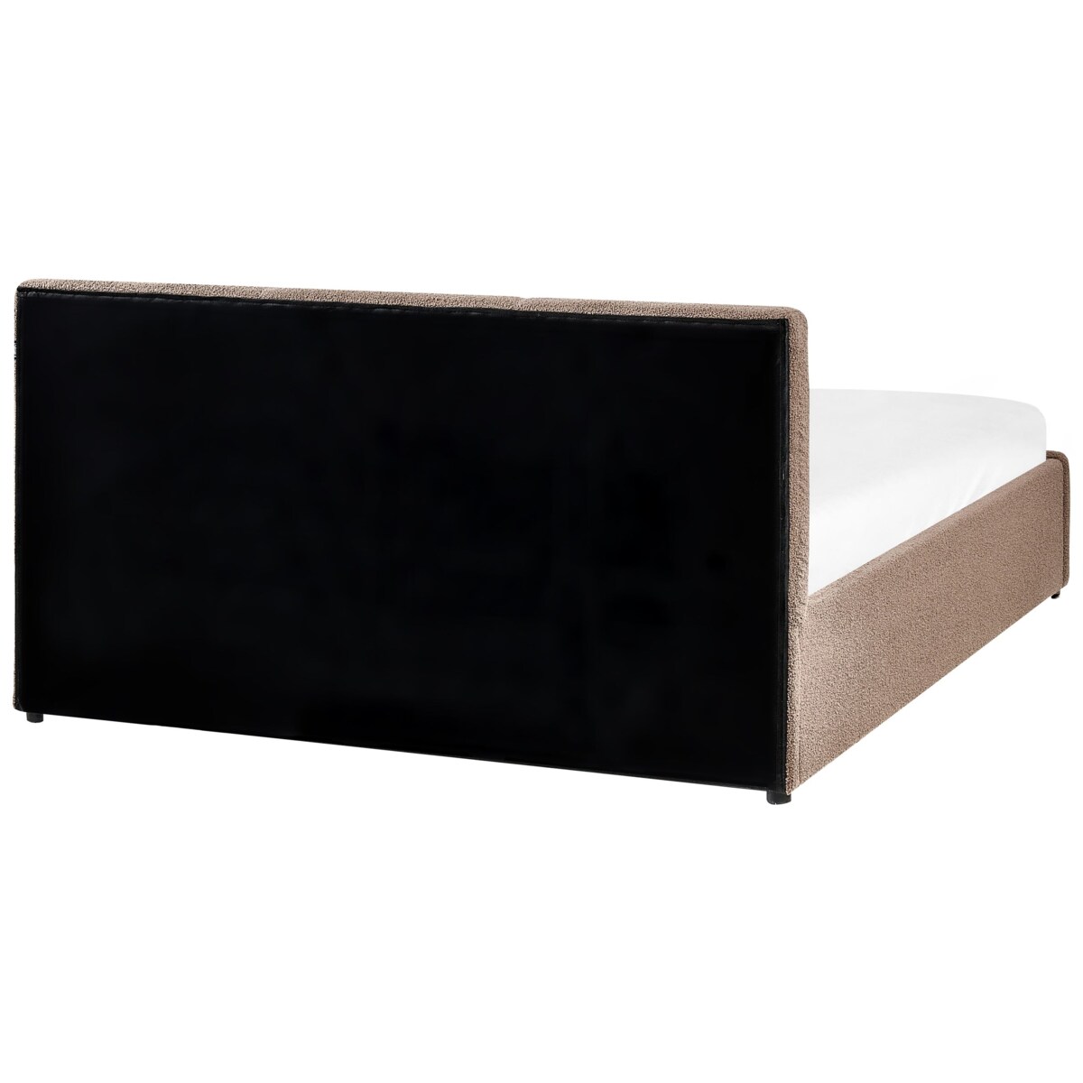 Łóżko z pojemnikiem Boucle BOUSSE 140 x 200 cm Beżowoszary