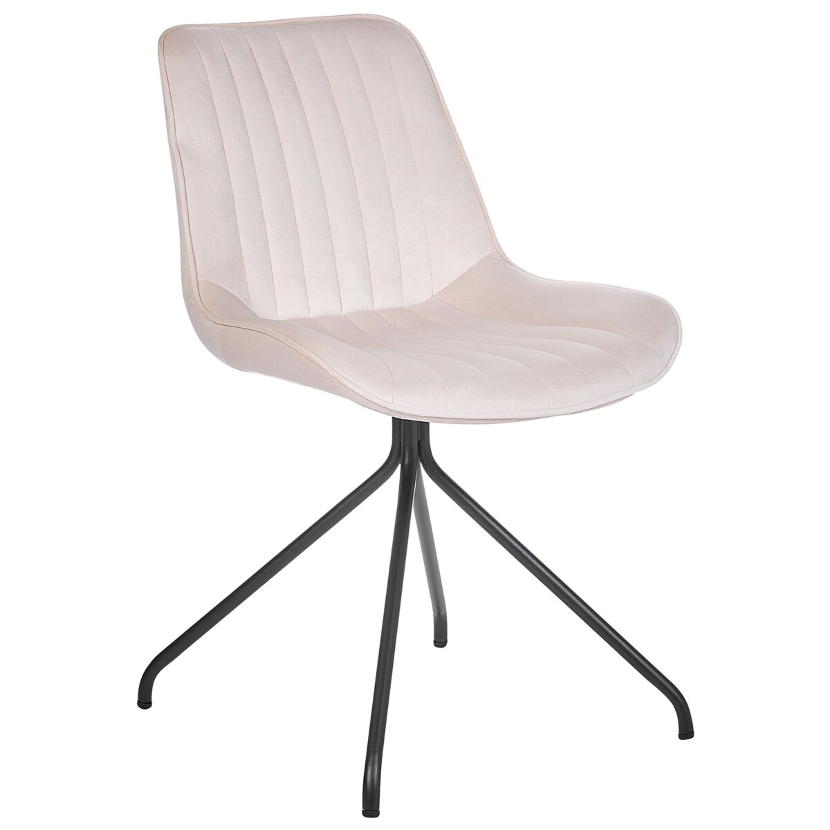 Zestaw 2 krzeseł do jadalni welurowy beżowy NAVASOTA