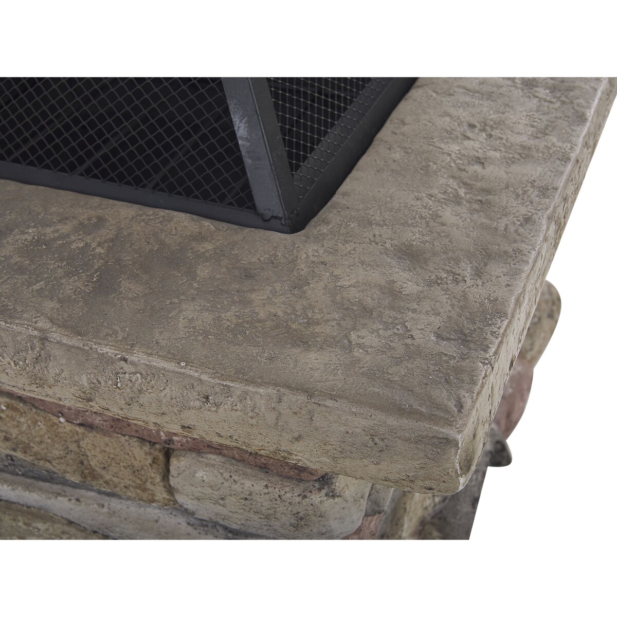 Palenisko ogrodowe z grillem betonowe szare KELUD, Beliani
