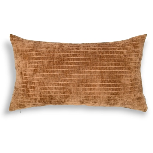 Ruda poduszka dekoracyjna w prążki 30x50 Lines