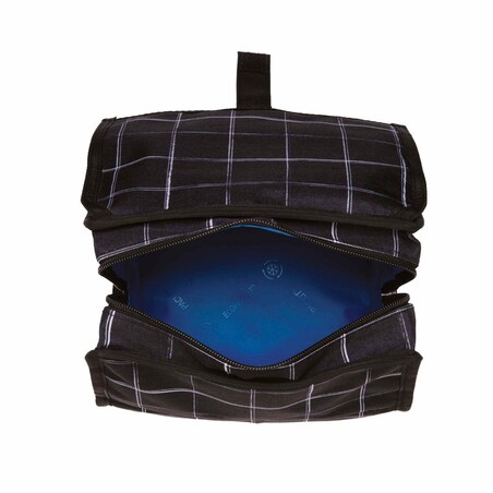 Torba termiczna na lunch z klamrą, czarna krata, PACKIT