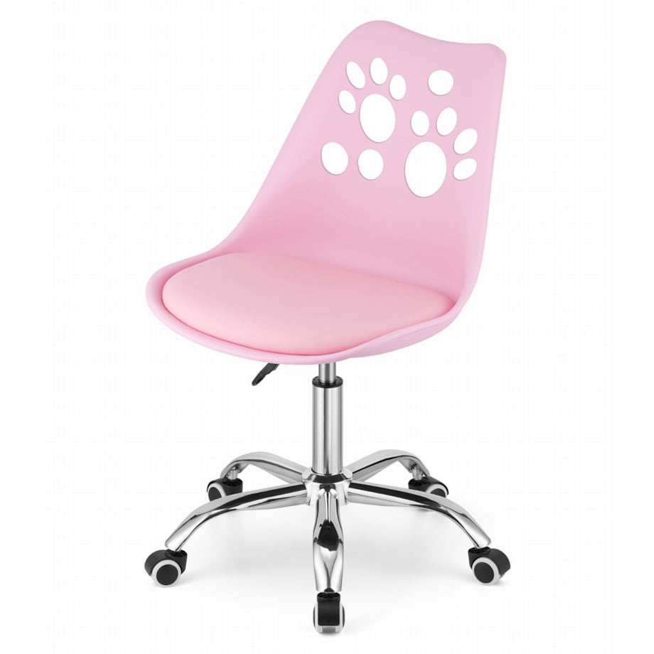 Krzesło Do Jadalni Kuchni Salonu Obrotowe Print - Róż