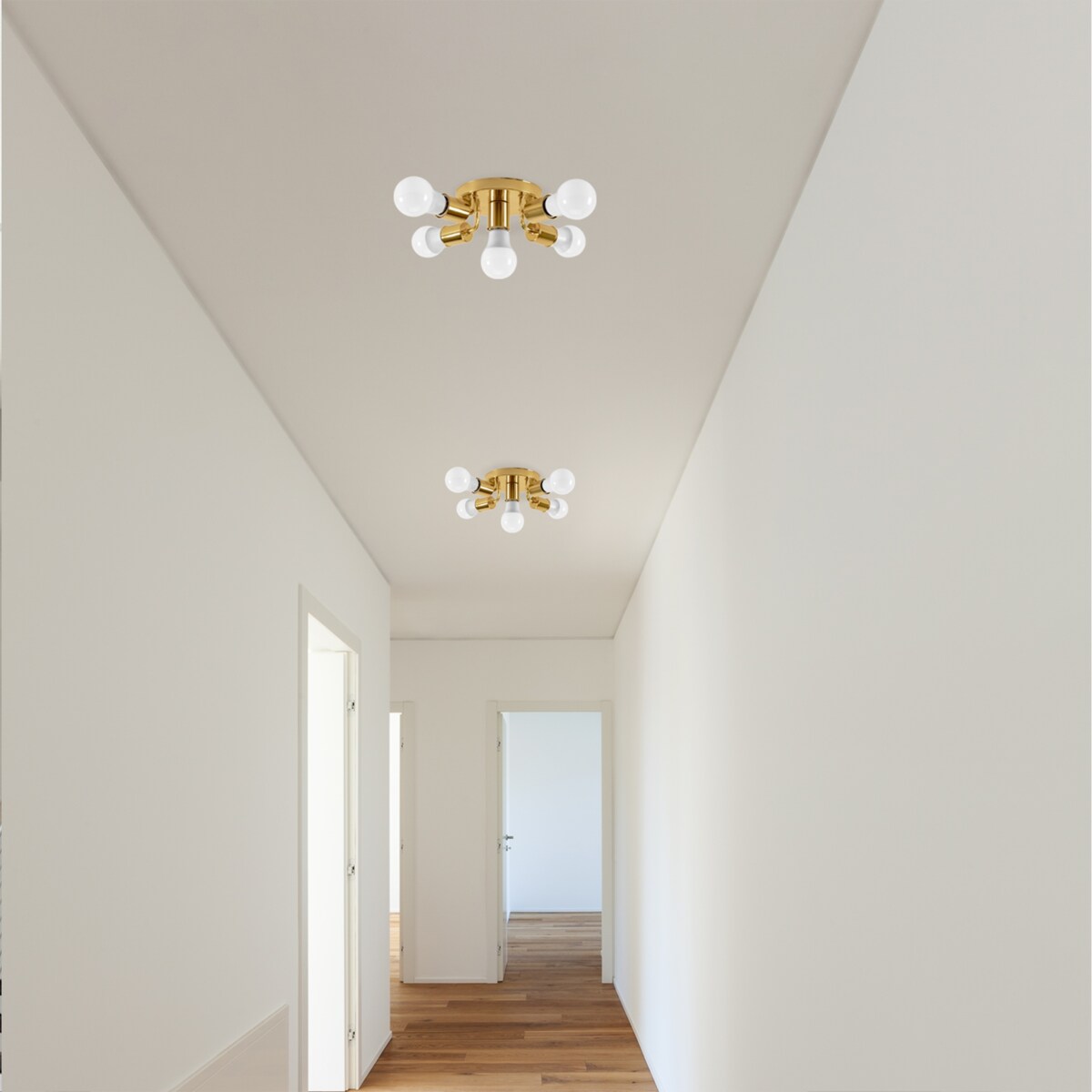 Lampa Sufitowa Reflektor Metalowa Round Gold 5