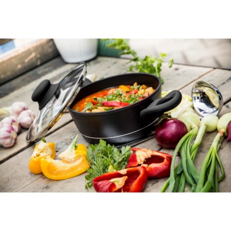 GARNEK TRADYCYJNY czarny 24 cm 4,5 L ROYAL GALICJA indukcja do gotowania