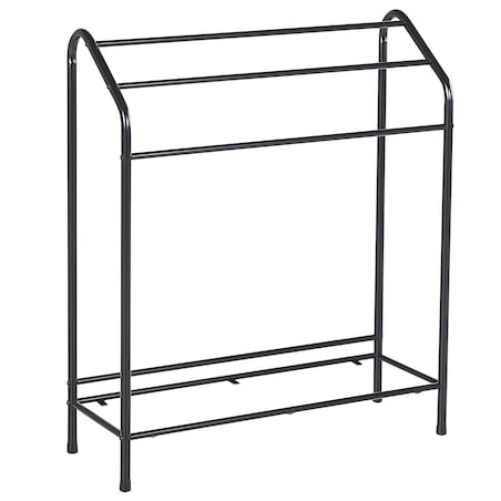 Stojak na ręczniki z półką MURIVA Metal Czarny