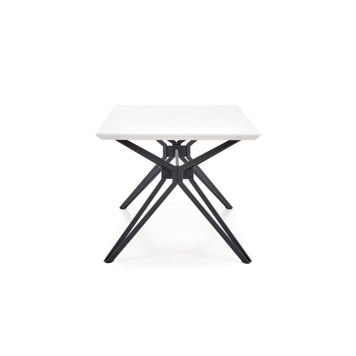 STÓŁ ROZKŁADANY Class biało-czarny 160/90/76 cm BLAT MDF