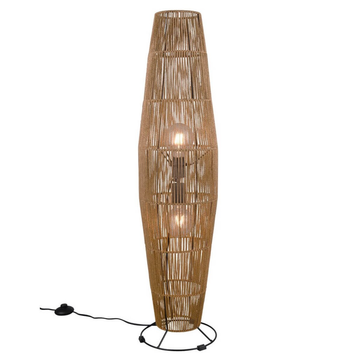 Ekologiczna lampa podłogowa Miki R41102026 RL Light papier brązowa