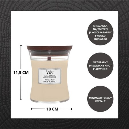 WoodWick świeca średnia VANILLA BEAN