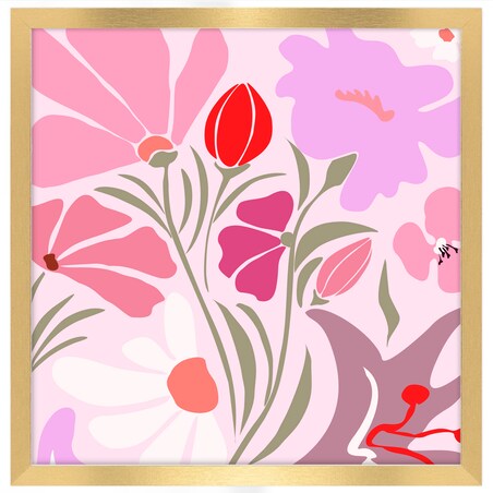 Ramka na zdjęcia 40x40 cm złota rama MDF z plexi do powieszenia pion poziom klasyczna kwadratowa ramka FRAMAI®