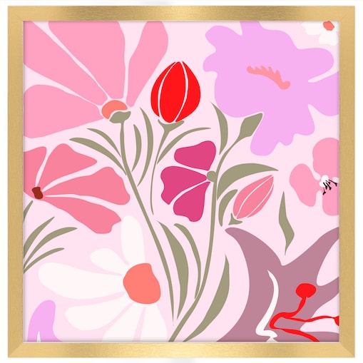 Ramka na zdjęcia 40x40 cm złota rama MDF z plexi do powieszenia pion poziom klasyczna kwadratowa ramka FRAMAI®