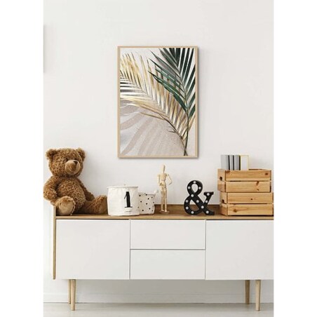 Poster Story, Plakat, Obraz - Złota i Zielona Palma, wymiary 70 x 100 cm