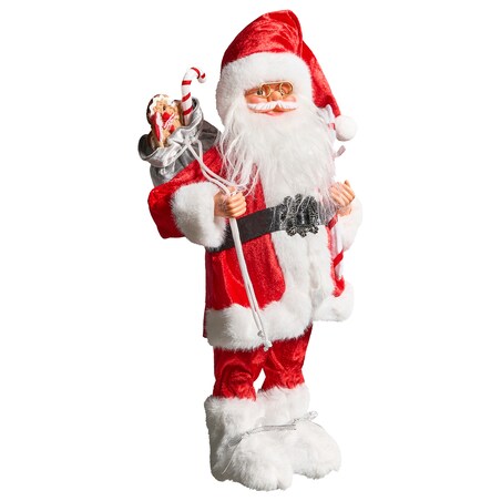 Dekoracja świąteczna ORMSAVATNET Mikołaj 45 cm Czerwony