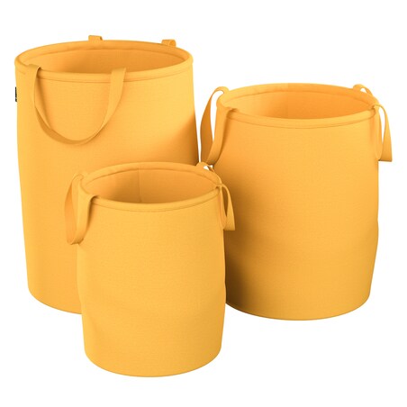 Kosz na zabawki Tobi, słoneczny żółty, 40x50cm, Happiness