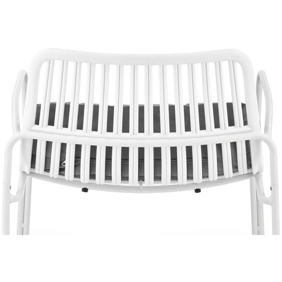 Konsimo ZALIO Nowoczesny fotel ogrodowy w kolorze białym