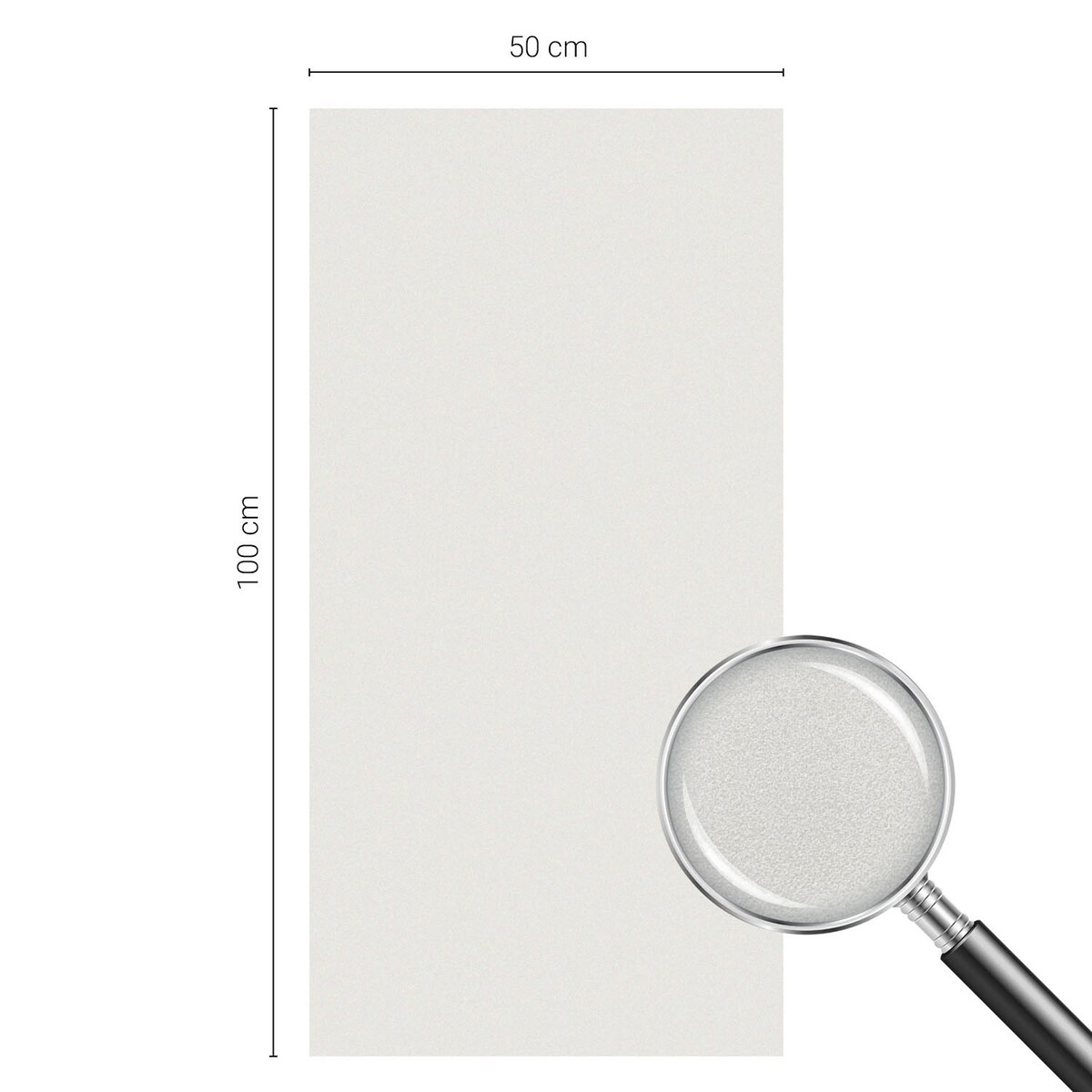 Okleina okienna dekoracyjna - Odcień jasnoszarej bieli minimalistyczna elegancja - 50x100 cm