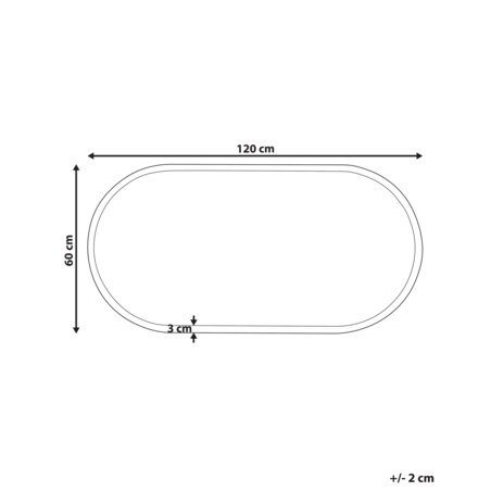 Lustro ścienne LED 120 x 60 cm srebrne CHATEAUROUX
