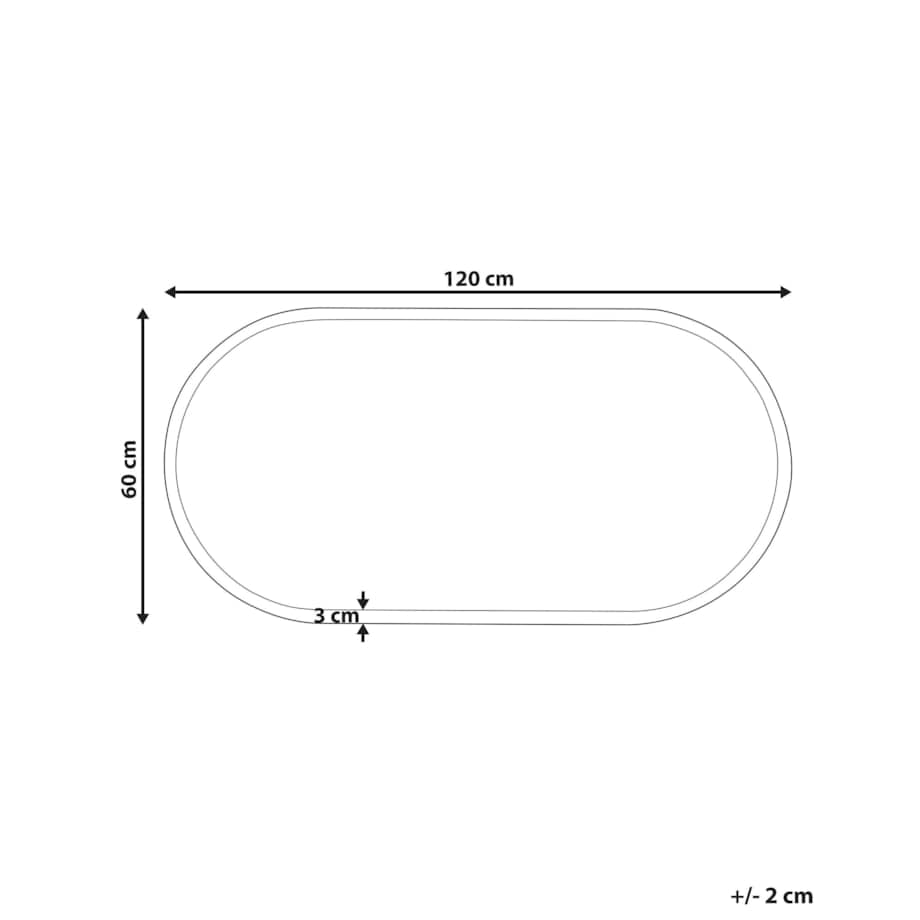 Lustro ścienne LED 120 x 60 cm srebrne CHATEAUROUX