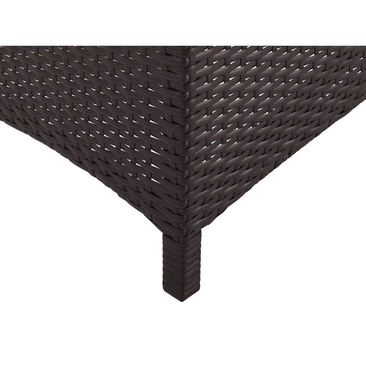 Leżak ogrodowy z technorattanu brązowy VASTO