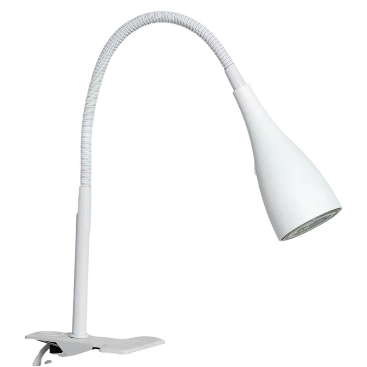 Biurkowa lampa z klipsem Libro ABR-KK-B-GU10 Abruzzo na peszlu biały
