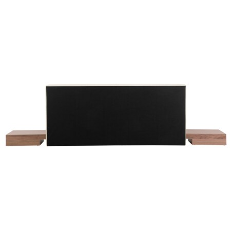 Łóżko wodne ze stolikami nocnymi 160 x 200 cm brązowe ZEN