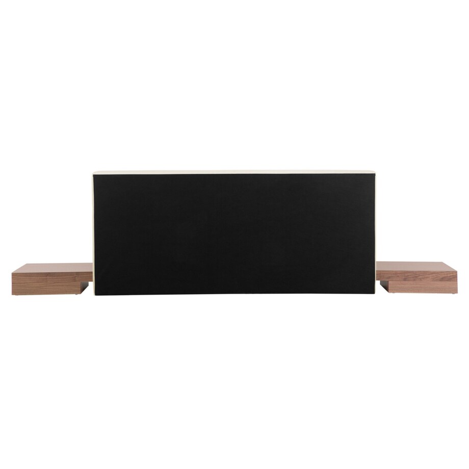 Łóżko wodne ze stolikami nocnymi 160 x 200 cm brązowe ZEN