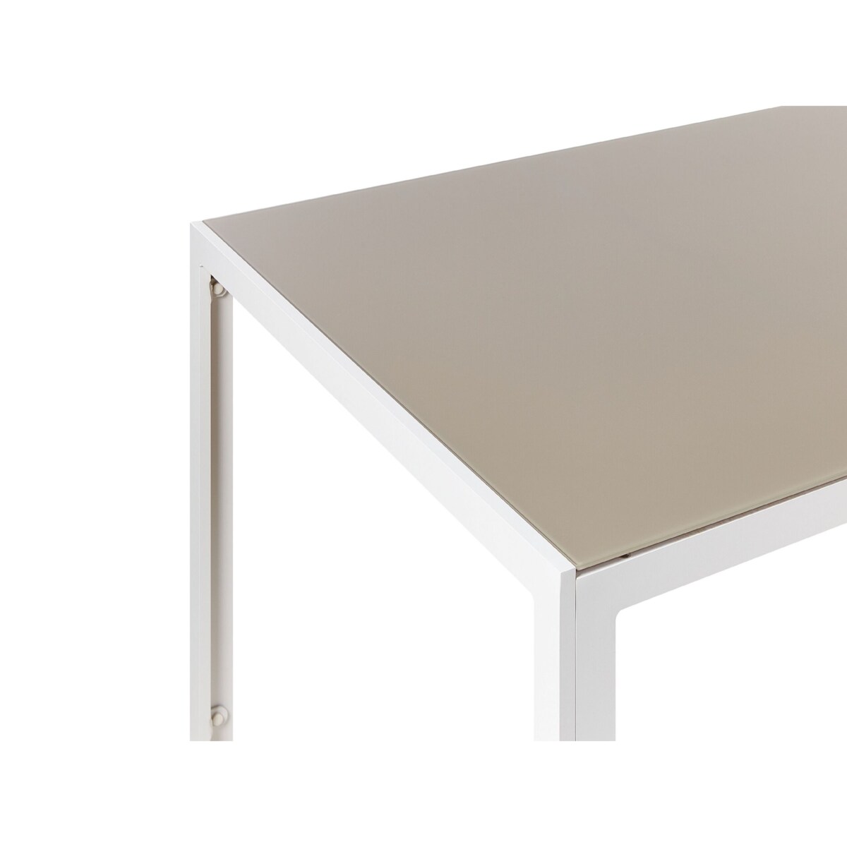 Stół ogrodowy szklany 160 x 90 cm beżowy CATANIA