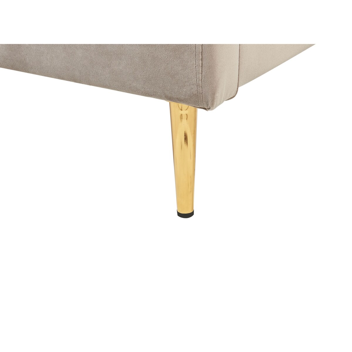 Łóżko welurowe 160 x 200 cm beżowoszare CHALEIX