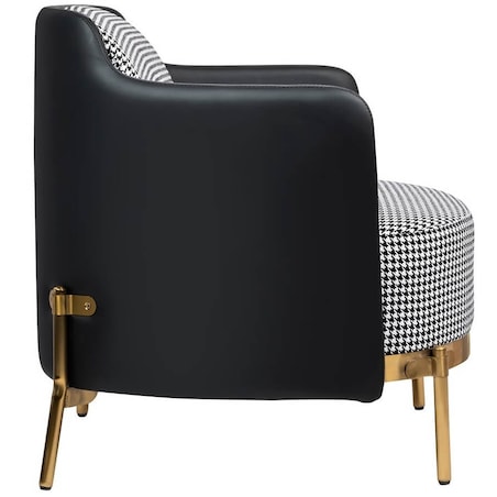 Salonowy fotel wypoczynkowy Venice ze złotą podstawą, King Home