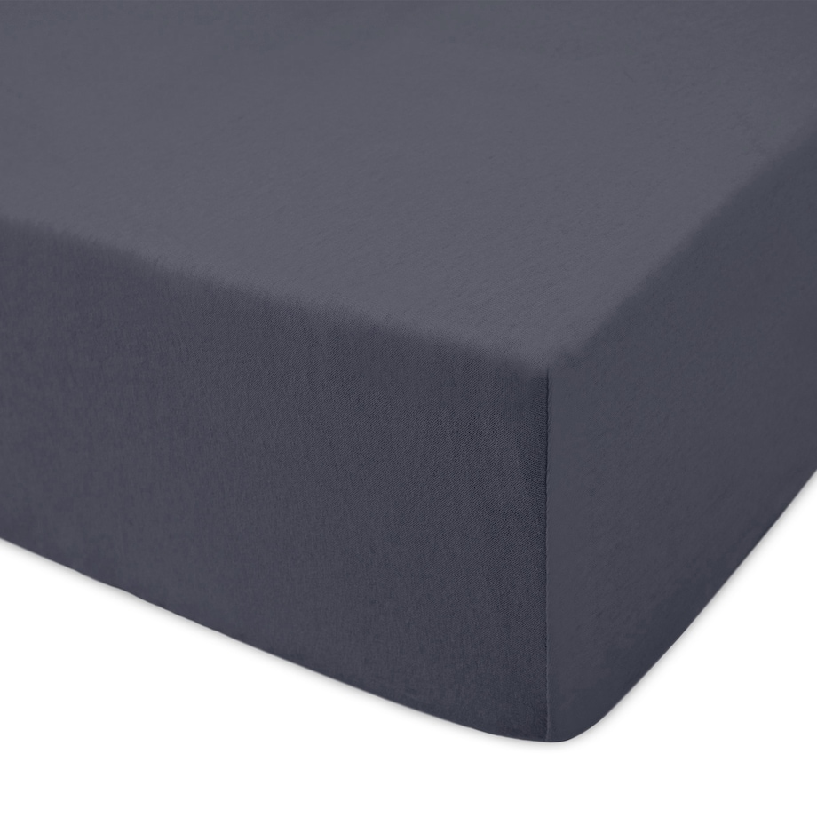 Prześcieradło z bawełny jersey z gumką 160x200 kolor Antracyt
