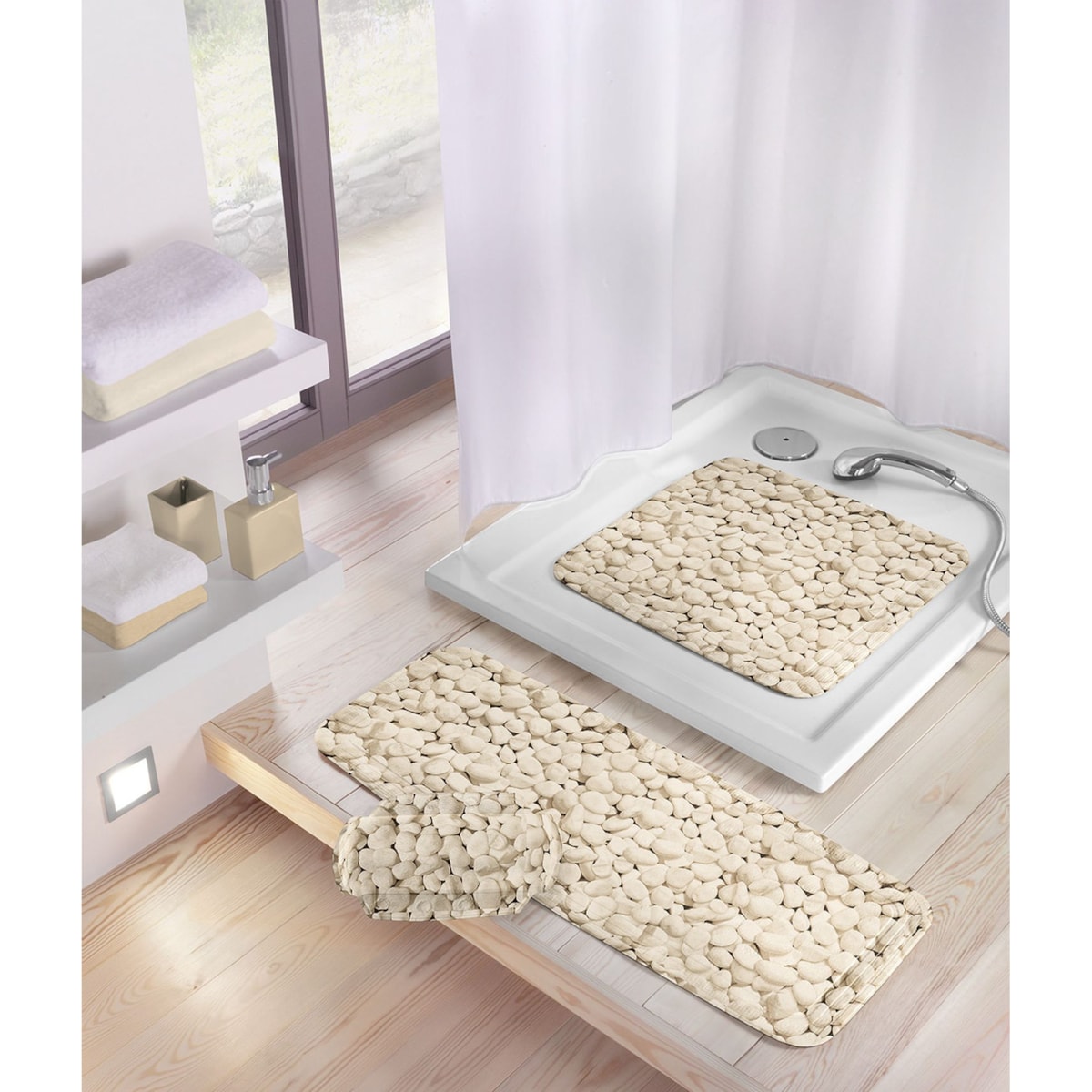 Kleine Wolke Stepstone Mata bezpieczeństwa do wanny naturalny beż 36x 92 cm