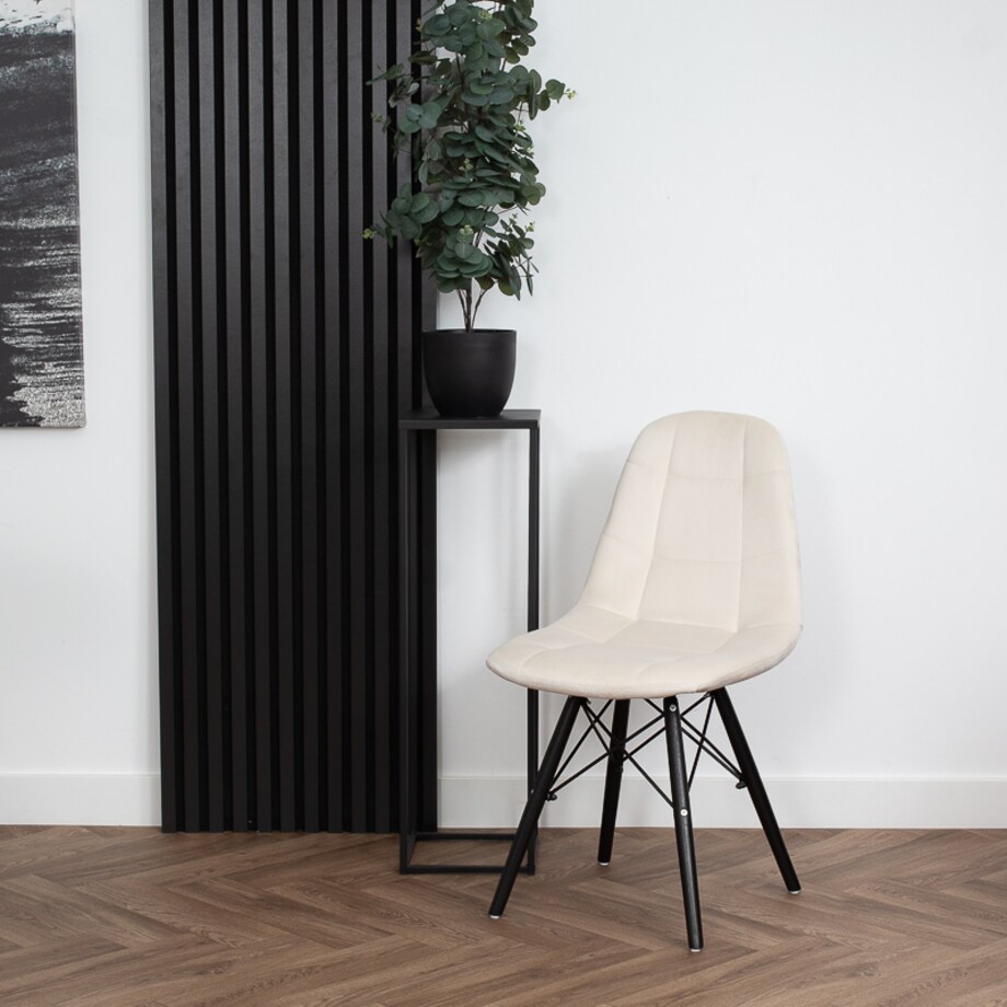 Krzesło tapicerowane skandynawskie welurowe do salonu jadalni