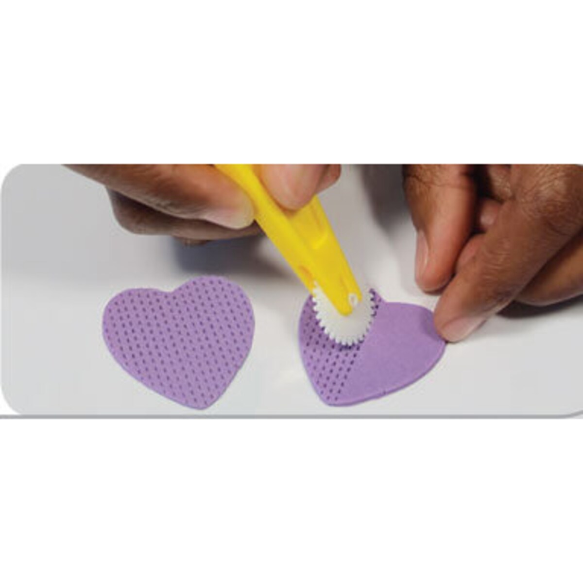 PME Narzędzie dekoratorskie radełko (3 końcówki) 13 cm żółty