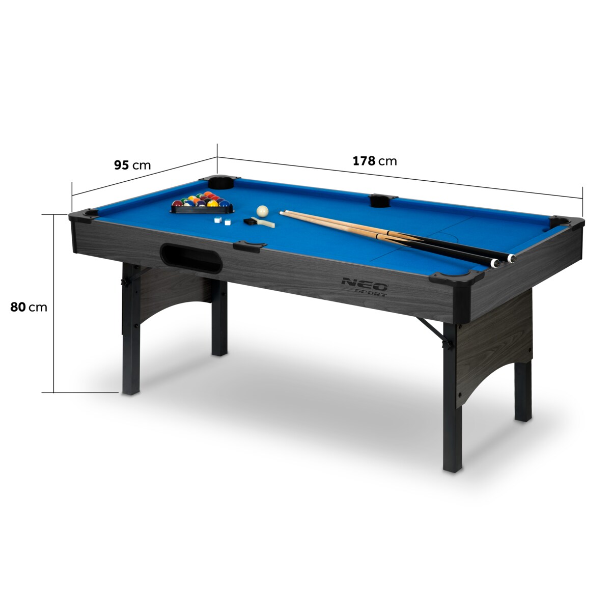 Stół bilardowy zestaw stół do bilarda bilard duży Neo-Sport 6ft 178 cm