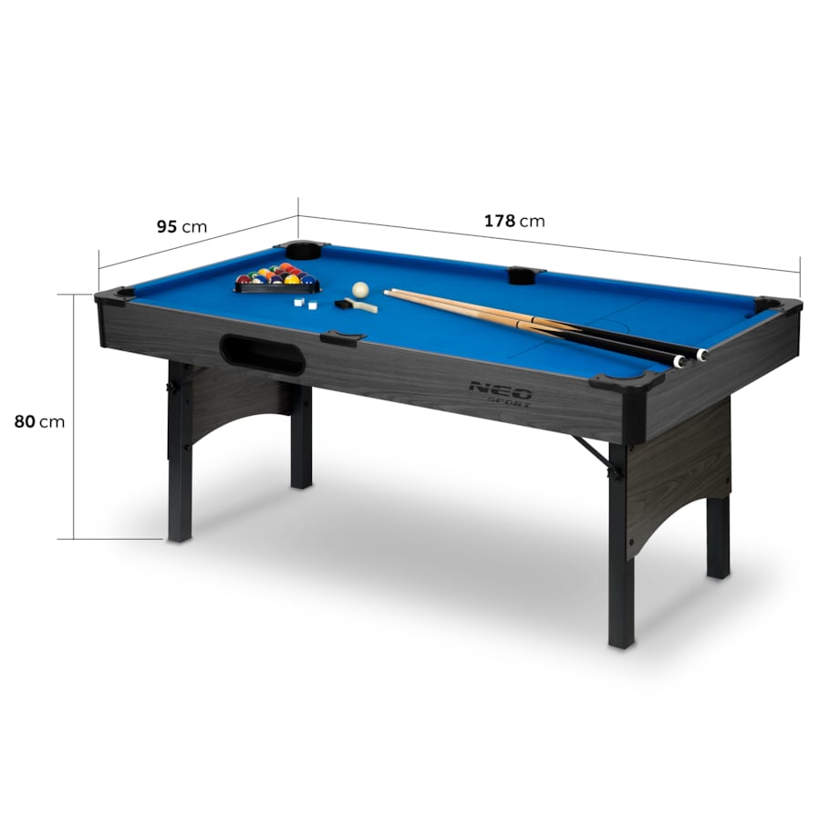 Stół bilardowy zestaw stół do bilarda bilard duży Neo-Sport 6ft 178 cm