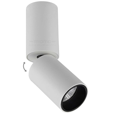 Spot LAMPA sufitowa LUNARO SLC78018/5W WH+BL Italux metalowa OPRAWA downlight LED 5W 3000K regulowany biały czarny