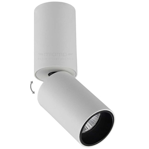 Spot LAMPA sufitowa LUNARO SLC78018/5W WH+BL Italux metalowa OPRAWA downlight LED 5W 3000K regulowany biały czarny