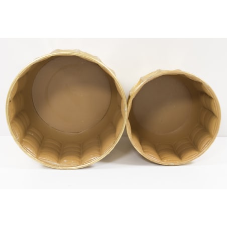 Osłonka 2 szt. metalowa złota 23,5x33,5 i 20,5x27,5 cm MARREN