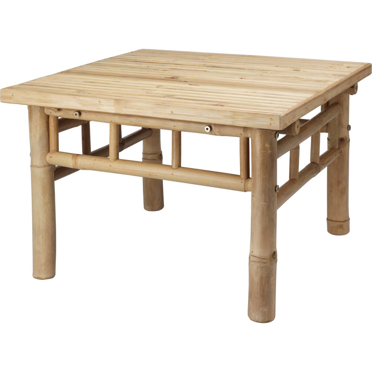 Niski stolik kawowy z bambusa, 57 x 57 x 38 cm