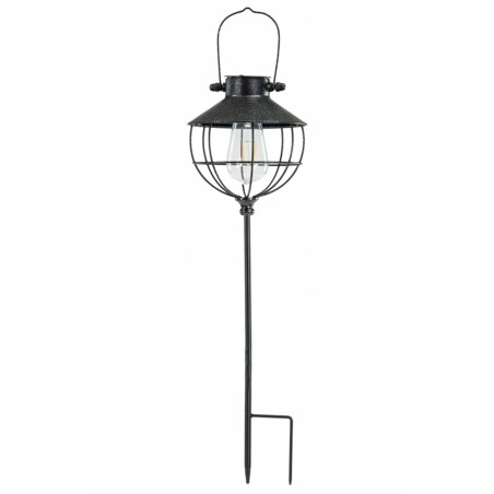 LAMPION PINNE SOLARNY czarny do wbicia w ziemię