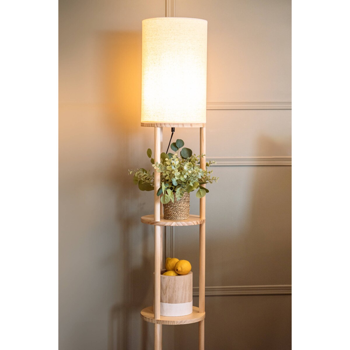 Drewniana osłonka na doniczkę Pure, Ø 15 cm