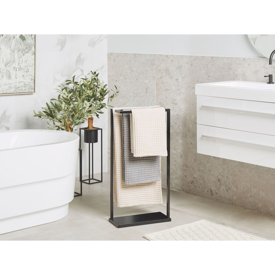 Stojak na ręczniki 42 x 83 cm czarny GARCITAS