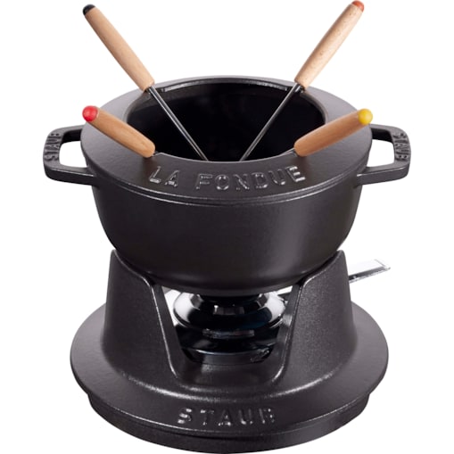 Zestaw do fondue Staub - 16 cm, Czarny